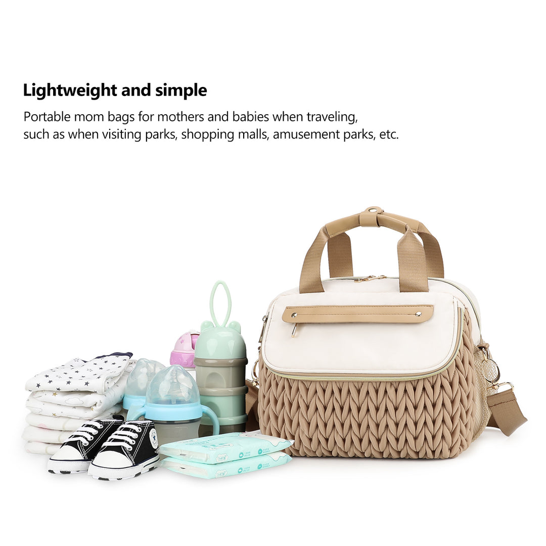 Fashionable diaper bag with elegant woven look Kalsten