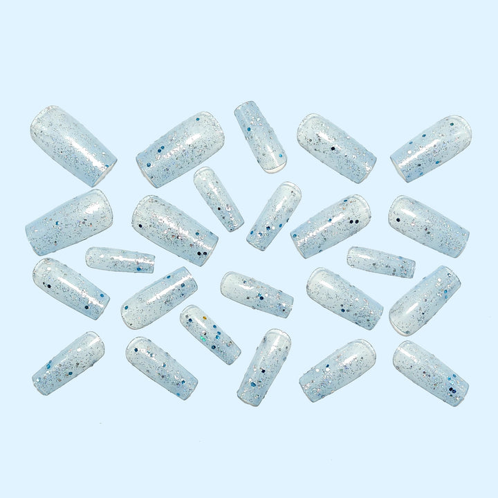 Artificial nails with glitter and glamorous effect Kalsten
