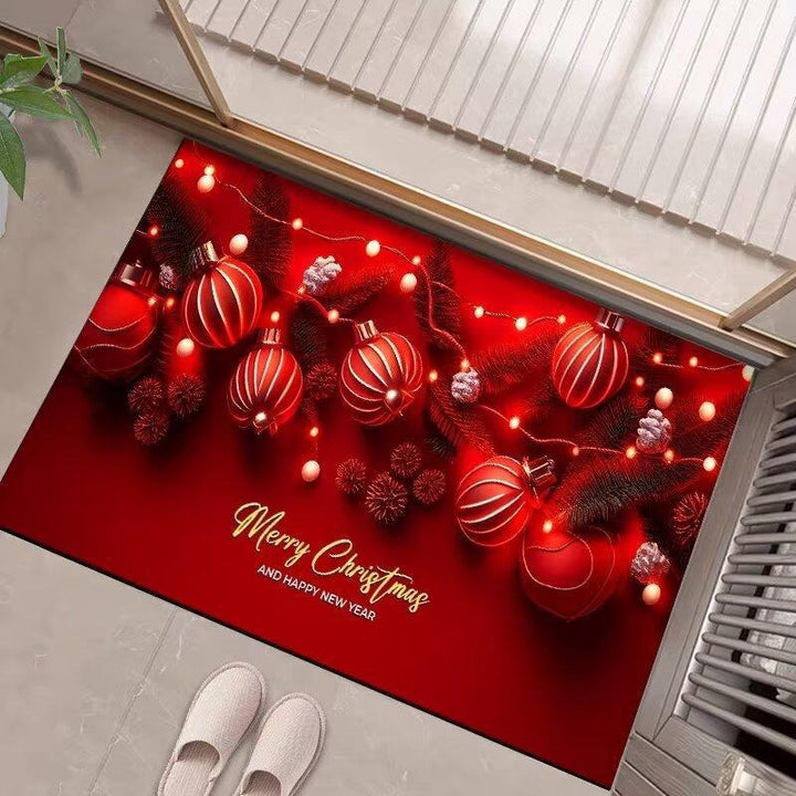 Festive Christmas-Themed Entrance Mat