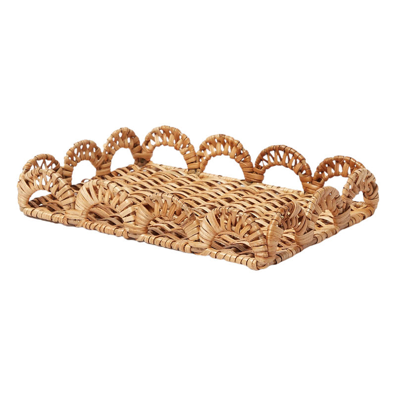 Elegant decoration basket with curved edge Kalsten