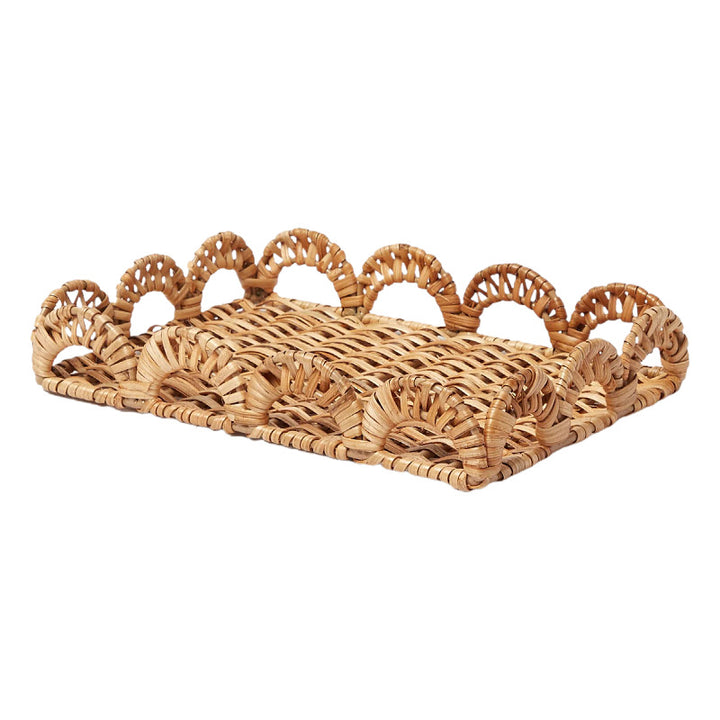 Elegant decoration basket with curved edge Kalsten