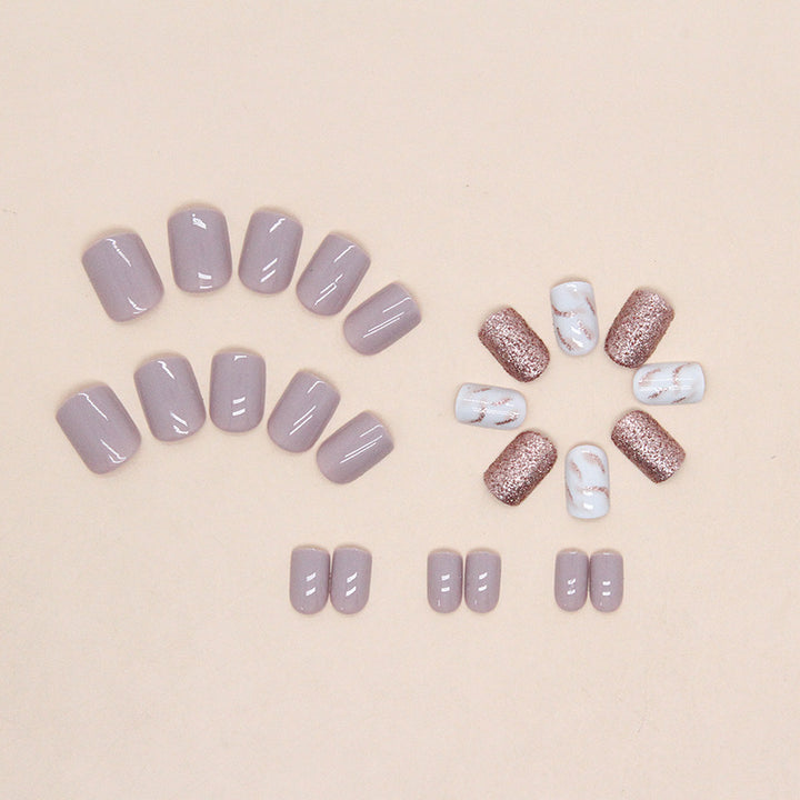 Luxurious Glitter and Marble Nail Art Kalsten
