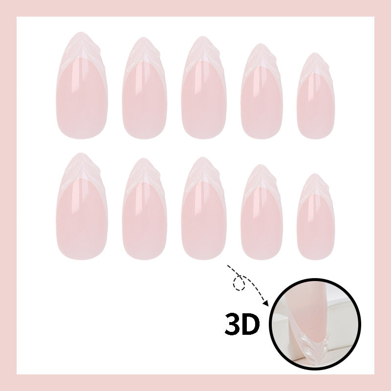 Artifical nail set with elegant tips and subtle embellishments Kalsten