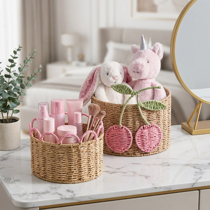Decorative storage basket with wave pattern Kalsten