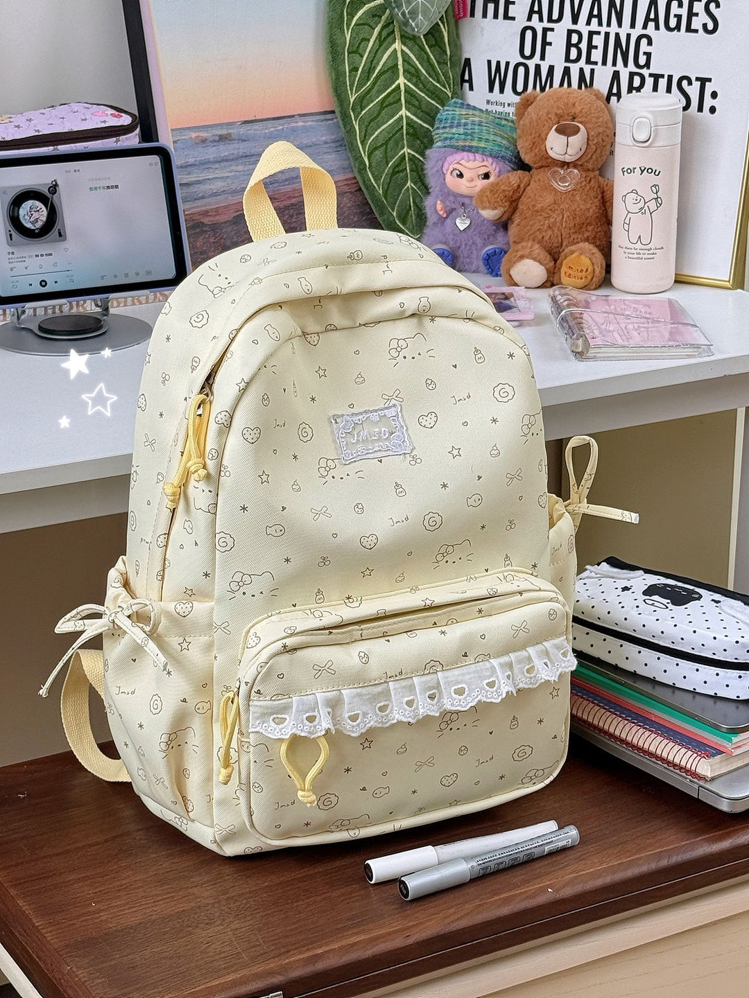 Cute Illustrated Patterned Backpack Kalsten 1791205714