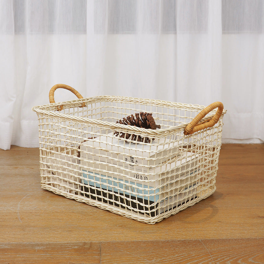 Handmade storage basket with braided handles Kalsten