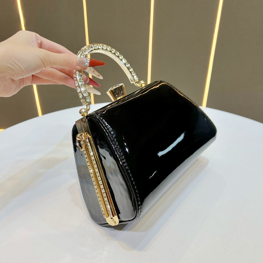 Elegant Patent Leather Evening Handbag