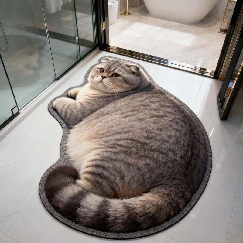 Cat Shaped  Bath Mat