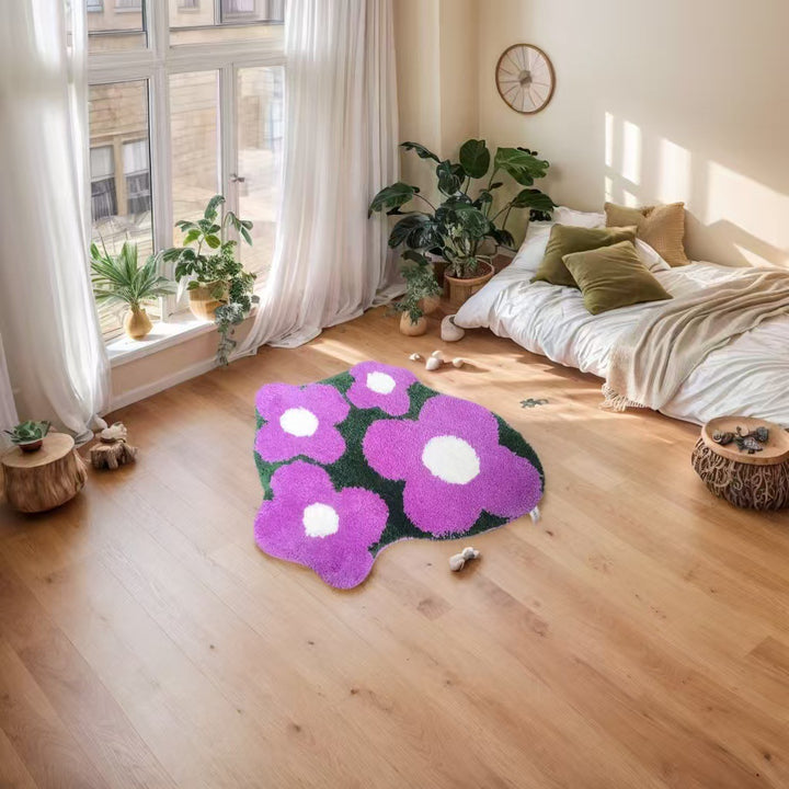 Floral Shaped Bathroom Rug Kalsten