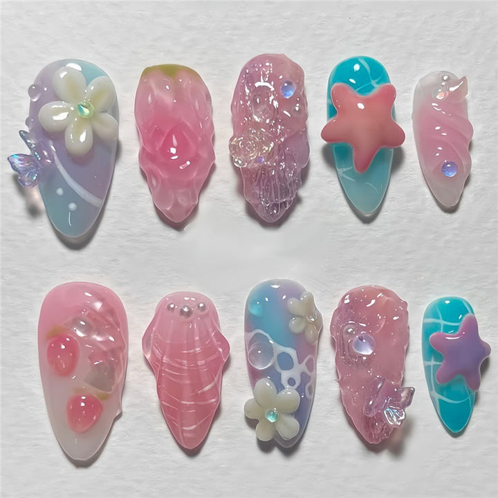Creative Sea-Inspired Nail Art Extensions Kalsten