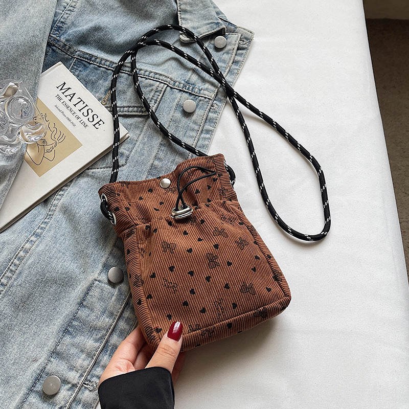 Casual Drawstring Mini Crossbody Bag