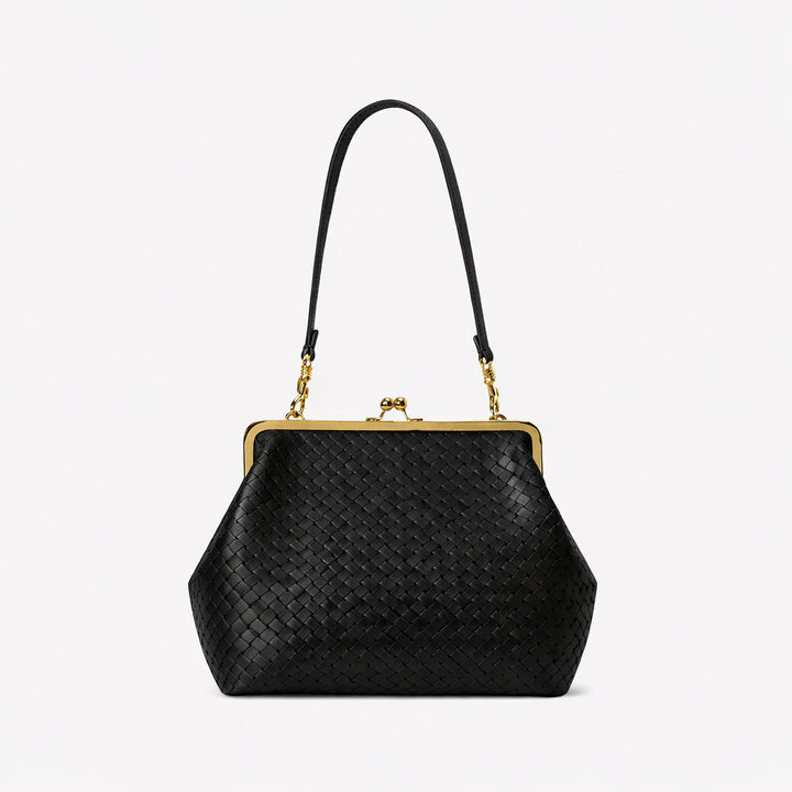 Elegant Glossy Crocodile-Effect Handbag