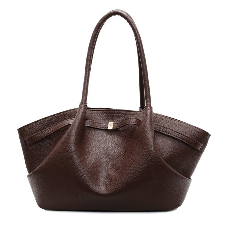 Classic Grained Leather Tote Bag