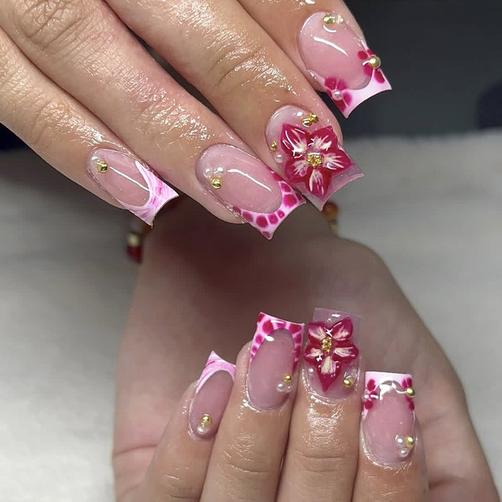 Decorative 3D Floral Nail Art Extensions Kalsten