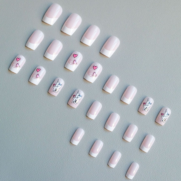 Cute Cat-Themed Nail Art Set
