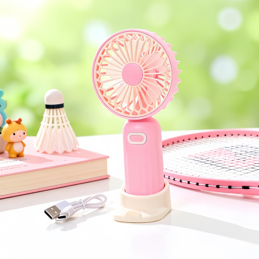 Ladies portable mini fan with adjustable head Kalsten
