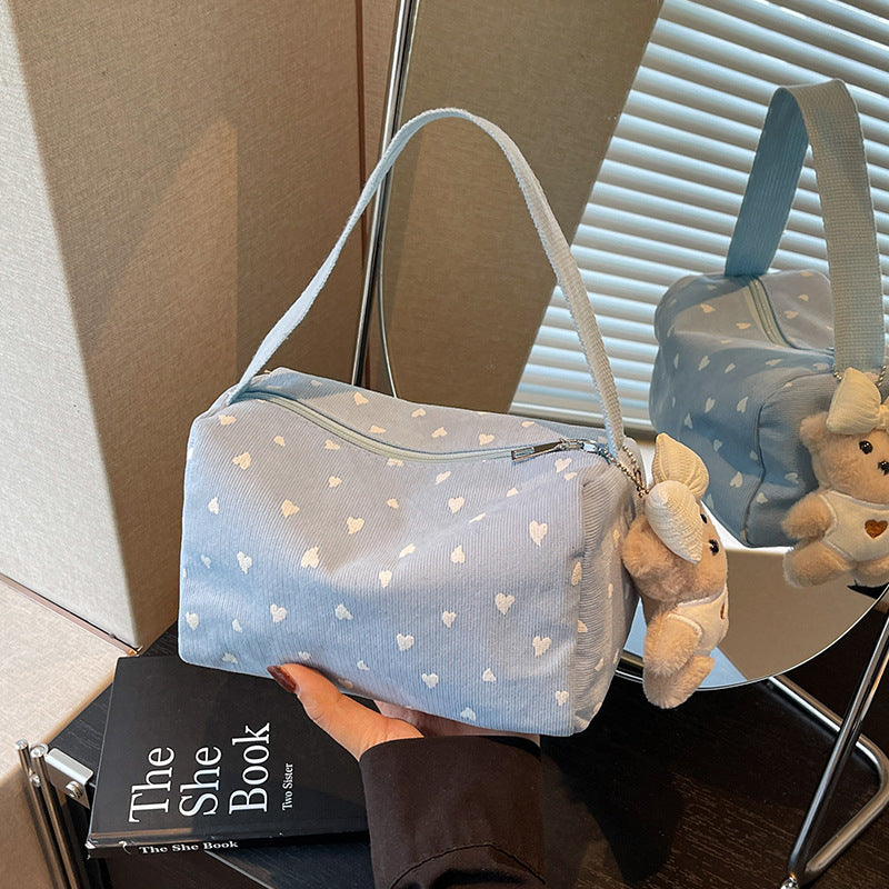 Cute Heart Pattern Handheld Bag