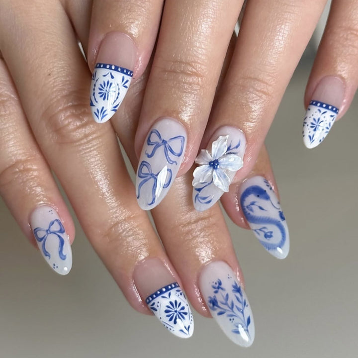 Artful nail art with floral and arch embellishments Kalsten