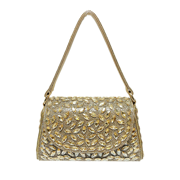 Ornate Crystal Detail Evening Handbag
