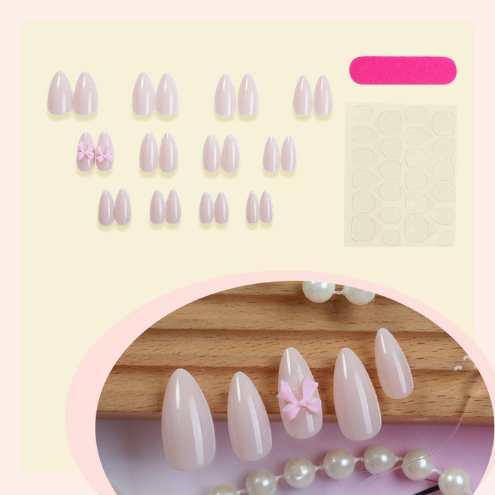 Elegant Bow Accent Press-On Nails kalsten