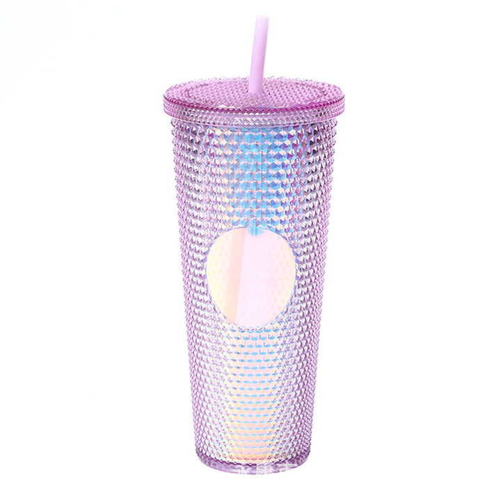 Ladies High-Quality Glitter Drinking Cup with Leak-Proof Lid and Integrated Straw Kalsten