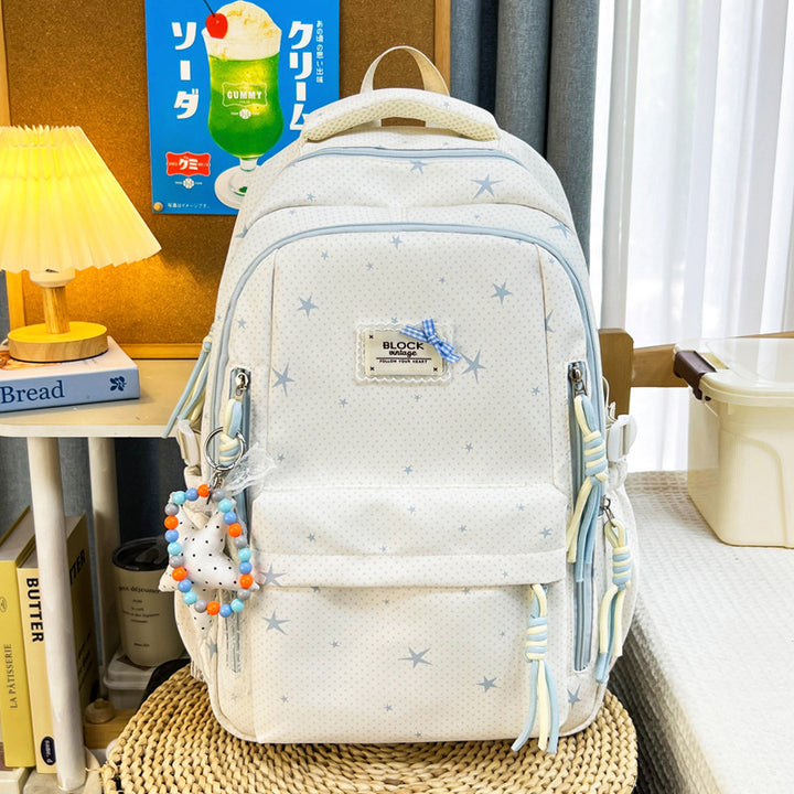 Stylish Star-Embellished Multi-Functional Backpack Kalsten