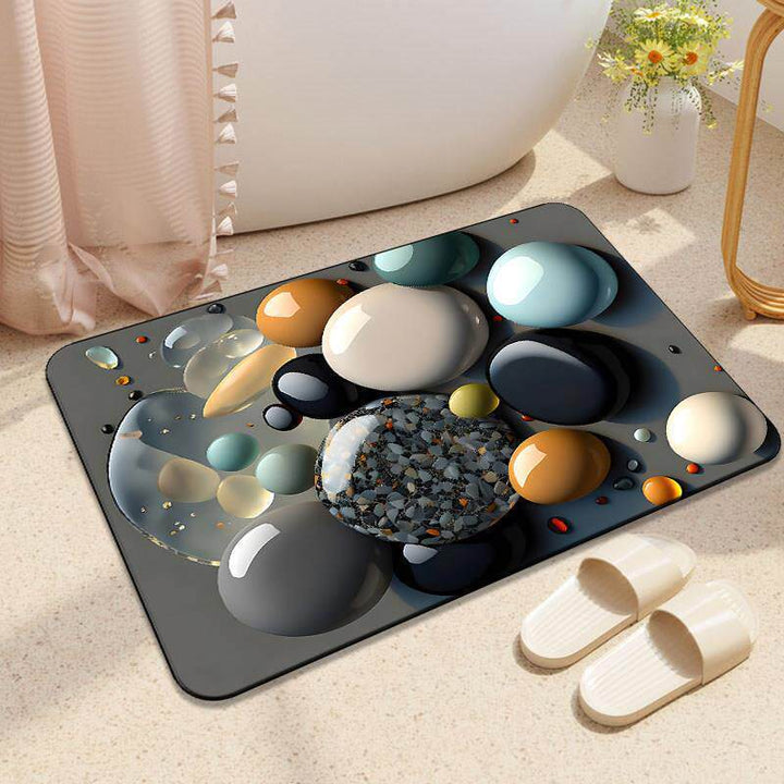 Natural Stone Patterned Bath Mat Kalsten