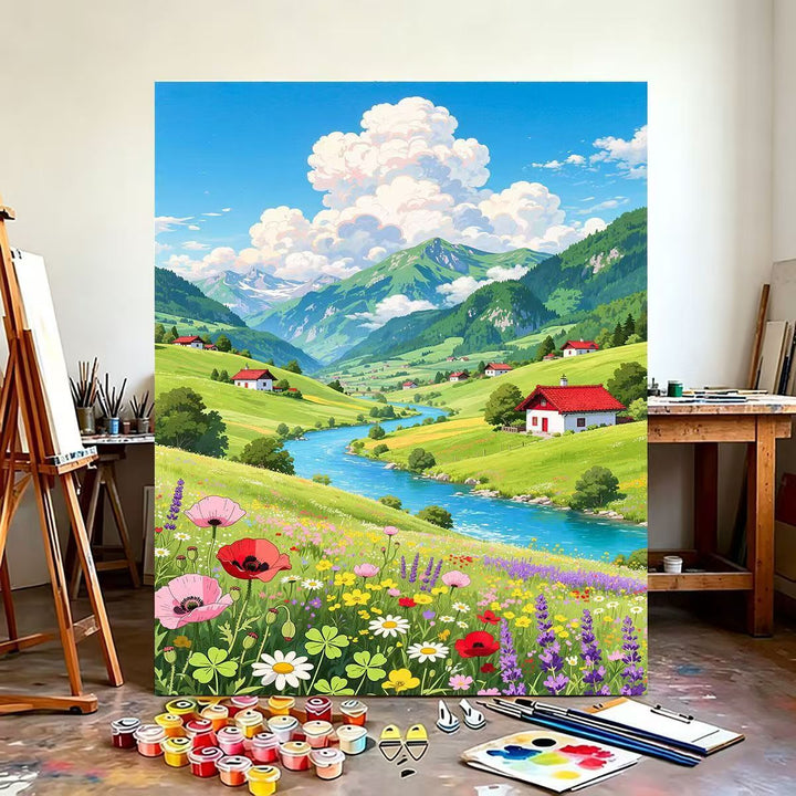 Scenic Mountain Landscape Wall Art Kalsten
