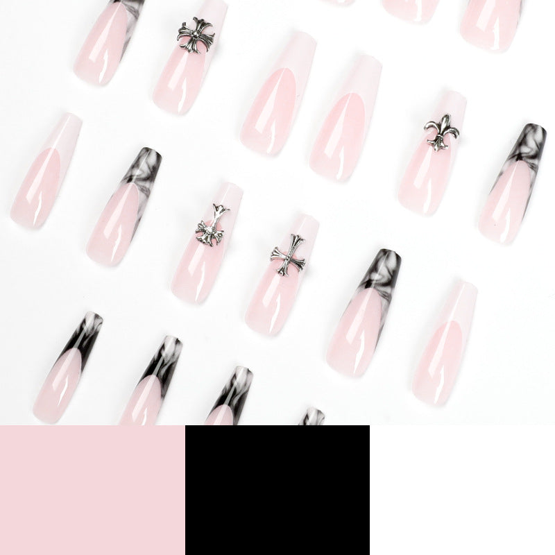 Exquisite artificial nails with textured designs and jewelry accents Kalsten