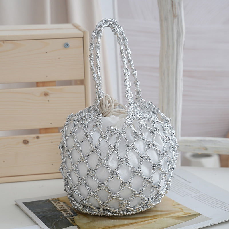 Net shopping bag with braided design Kalsten