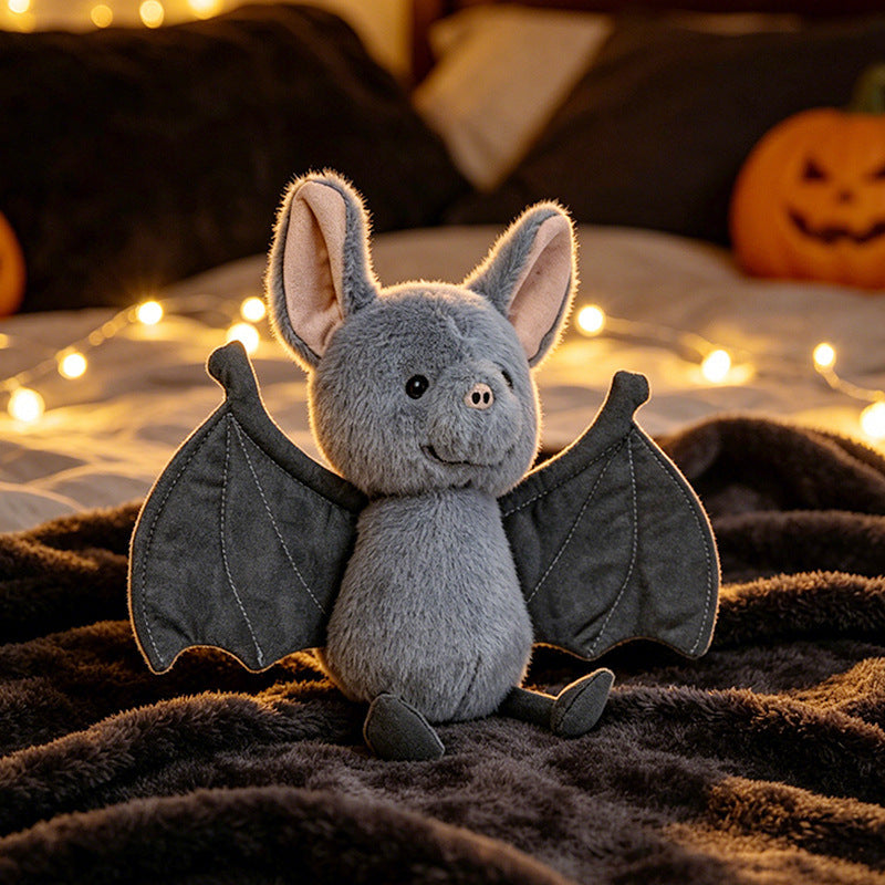 Cozy decorative pumpkin plush pillow with face and velvet feet