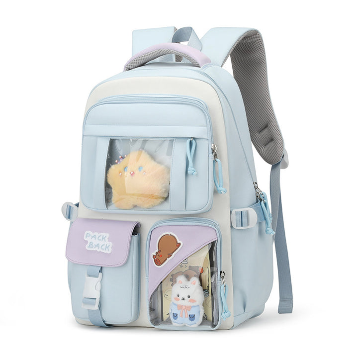 Playful backpack with transparent compartments Kalsten