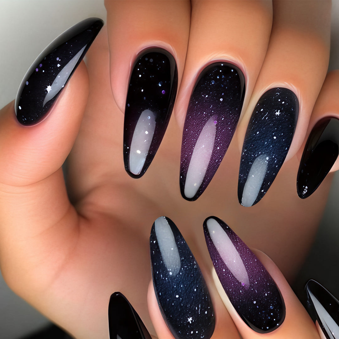 Artistic Galaxy-Inspired Press-On Nails Kalsten