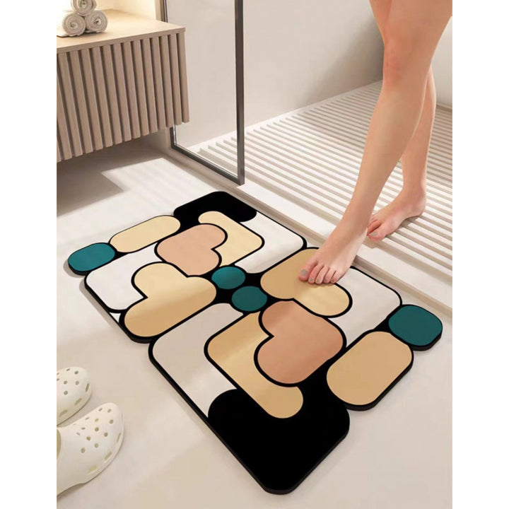Abstract Geometric Bath Mat Kalsten