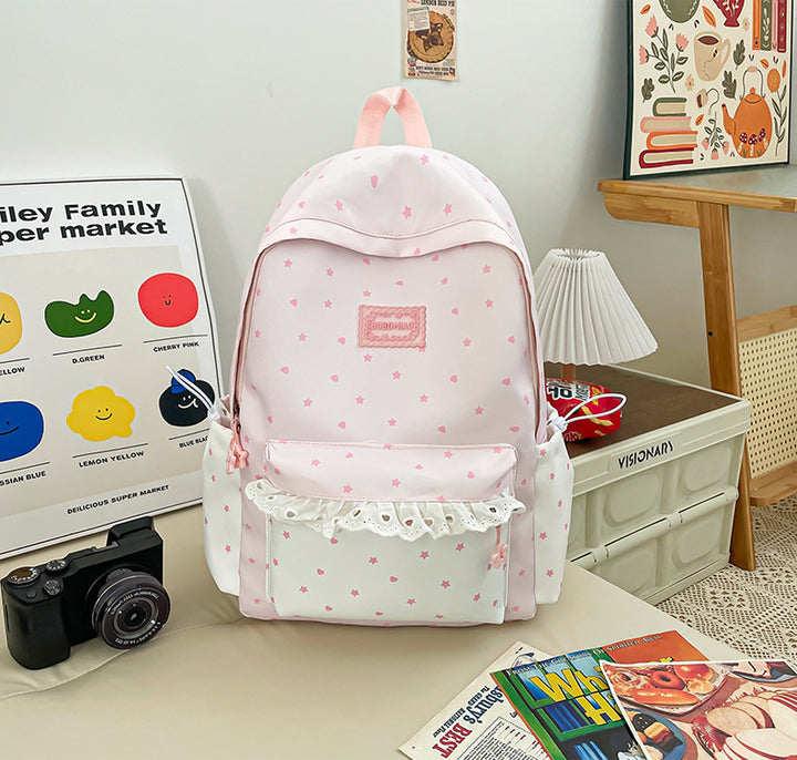 Cute Star Print Lightweight Backpack Kalsten