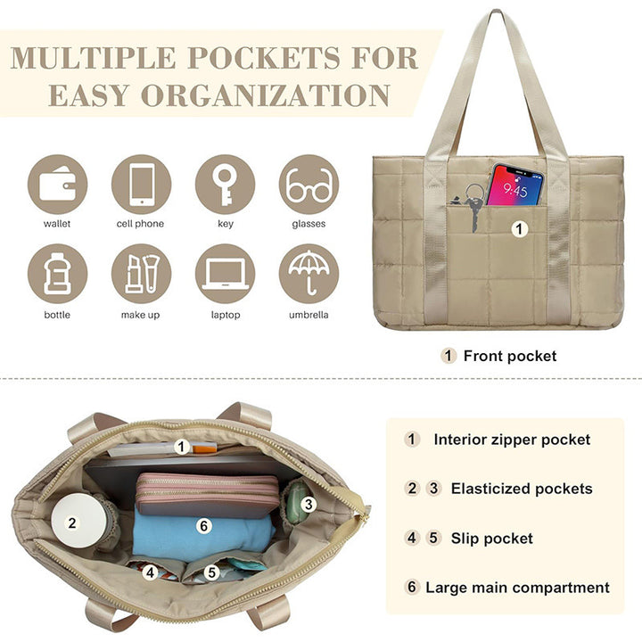 Urban Quilted Tote Bag Kalsten