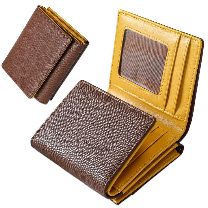 Compact Textured Leather Wallet Kalsten