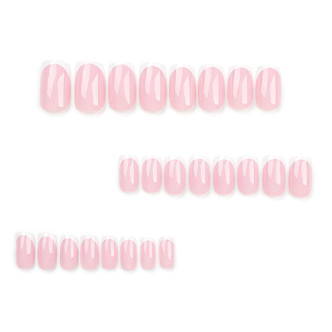 Elegant Nail Extensions with Precise French Tip Kalsten