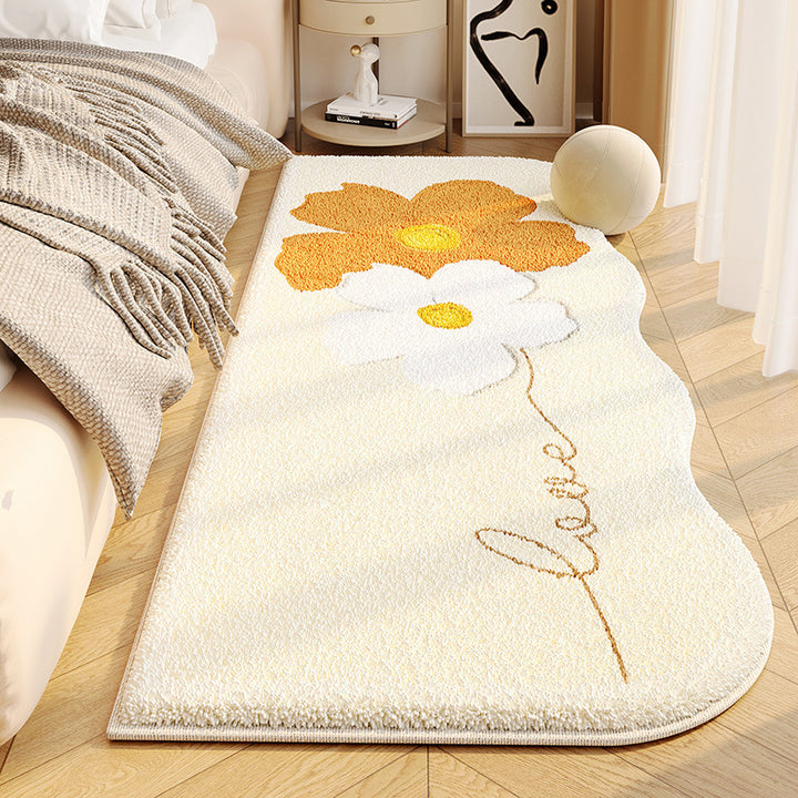 Floral Shaped Plush Area Rug Kalsten