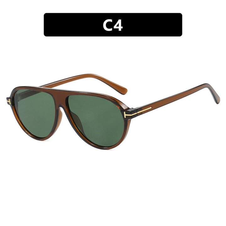 Women's trendy oversized sunglasses with elegant metal frame and UV protection Kalsten