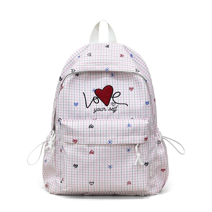 Embroidered Heart-Themed Casual Backpack Kalsten