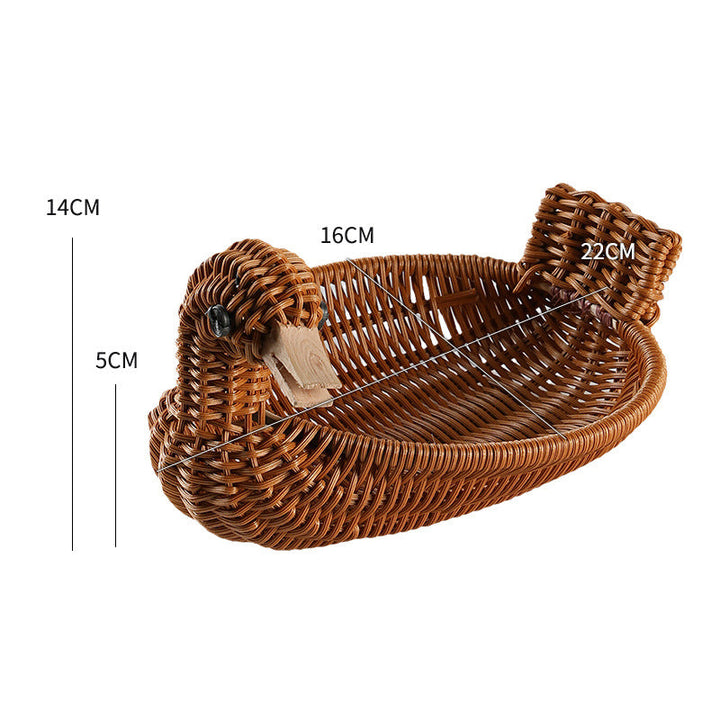 Decorative Woven Duck-Shaped Storage Basket Kalsten