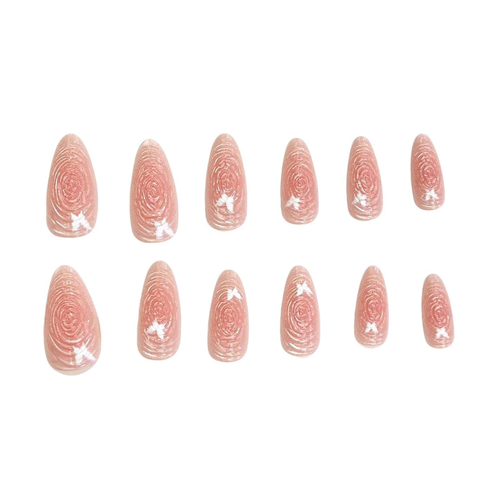 Artistic Floral-Accent Press-On Nail Set Kalsten