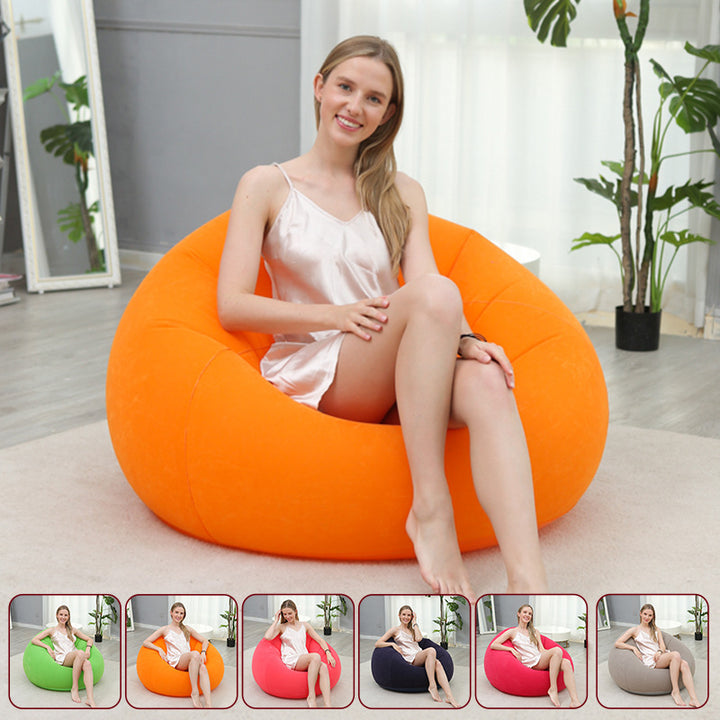 Women Inflatable Relax Lounge Chair with Footrest Kalsten