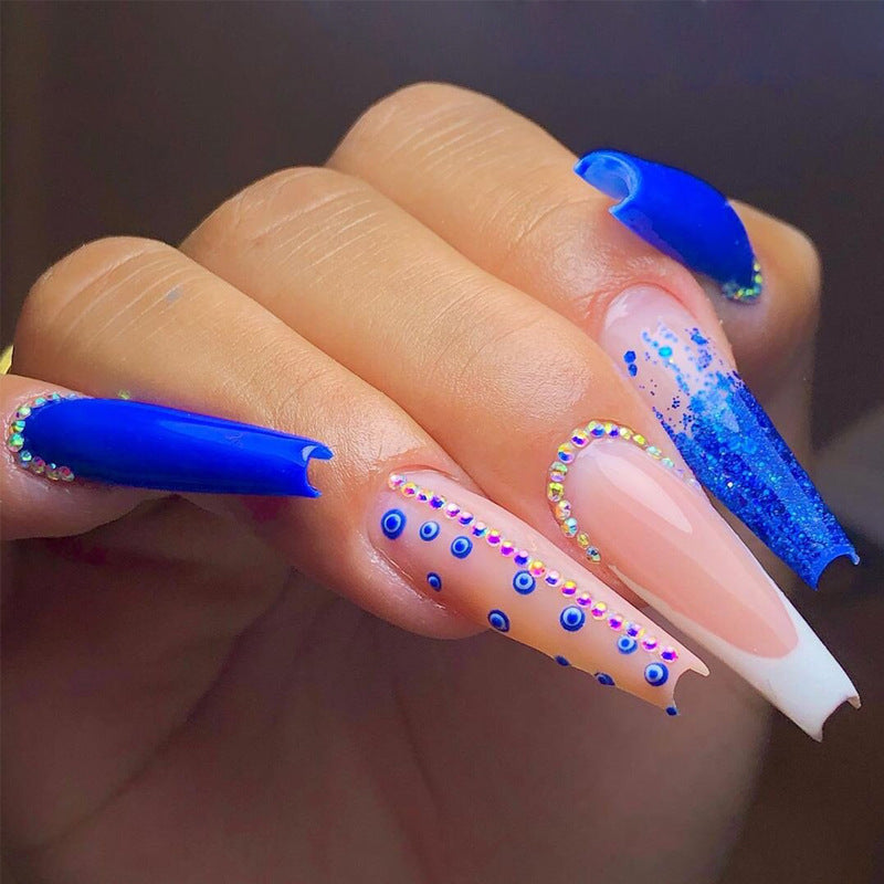 Glamorous Glittery Stiletto Press-On Nails Kalsten