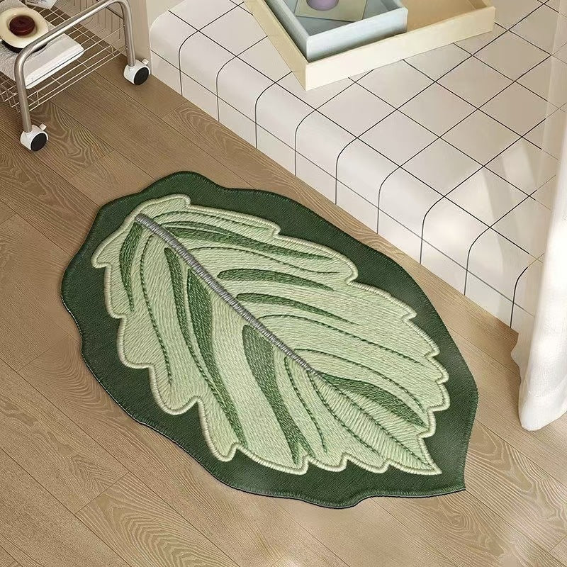 Monstera Leaf Shaped Floor Mat Kalsten
