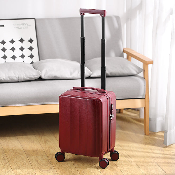 Unisex Compact Ribbed Hard Shell Carry-On Luggage Kalsten