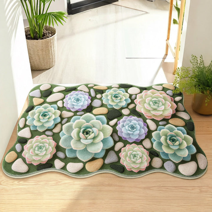 Floral-Themed Memory Foam Bath Mat Kalsten
