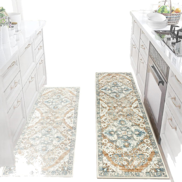 Luxurious Vintage-Inspired Kitchen Runner Mat Kalsten
