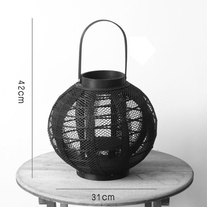 Elegant metal lantern with net design Kalsten